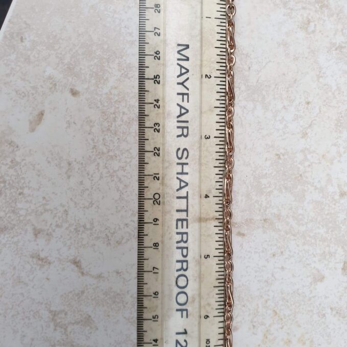 Fancy Twisted Link Bracelet in 9ct Rose Gold