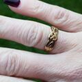 Low Profile Celtic Style Ring in 9ct Gold, a UK N or a US 7.