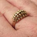 Bombe Ring in 9ct Gold, a UK O or a US 7 1/2