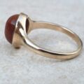 Cabochon Goldstone Signet Ring in 9ct Gold,  a UK N 1/2 or a US 7 1/4.