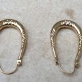 Creole Oval Hoop Earrings in 9ct Gold.