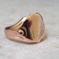 Shield Signet Ring in 9ct Rose Gold.