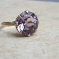 Amethyst Solitaire Ring in 9ct Gold,  a UK M or a US 6 1/2.