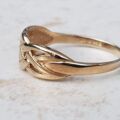 Low Profile Celtic Style Ring in 9ct Gold, a UK N or a US 7.