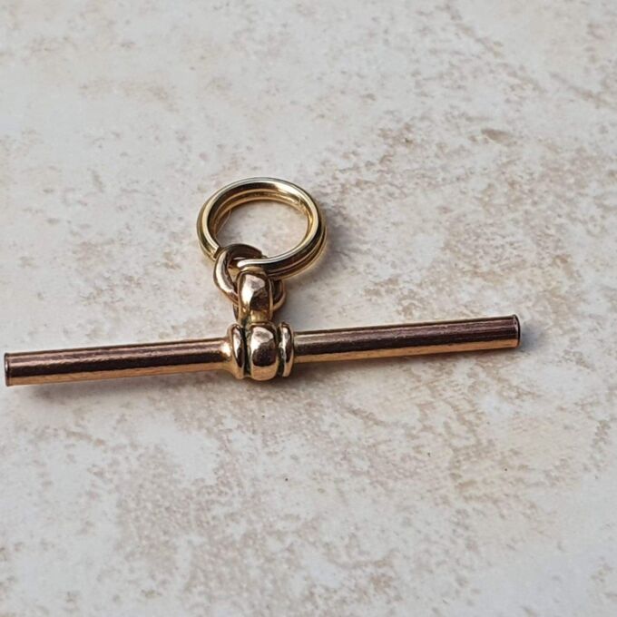Plain T or Albert Bar in 9ct Gold