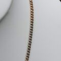 Vintage Two Coloured Curb Chain with Dog Clip in 9ct Gold