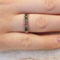 Dainty DEAREST Acrostic Stacking Ring in 9ct gold,  a UK K 1/2 or a US 6.