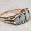 Five Stone Opal Ring in 9ct Gold.