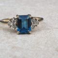 Topaz Ring in 9ct Gold,  a UK Q 1/2 – R or a US 8 3/4.