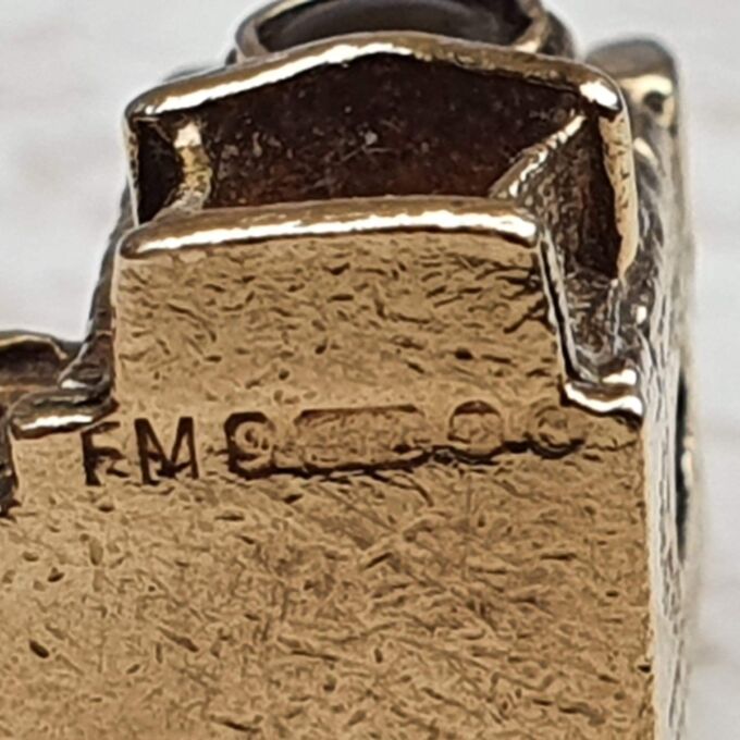 Opening Church Charm with Stanhope Lens and Wedding Scene Inside in 9ct Gold.