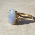 Beautiful Opal Solitaire Ring in 18ct Gold,  a UK N or a US 7.