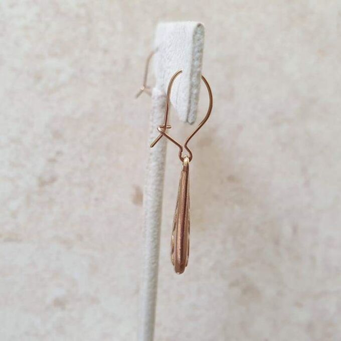 Celtic Design Drop Earrings in 9ct Gold.