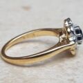 Antique Sapphire and Diamond Daisy Ring in 18ct Gold, a UK I 1/2 or a US 4 3/4.