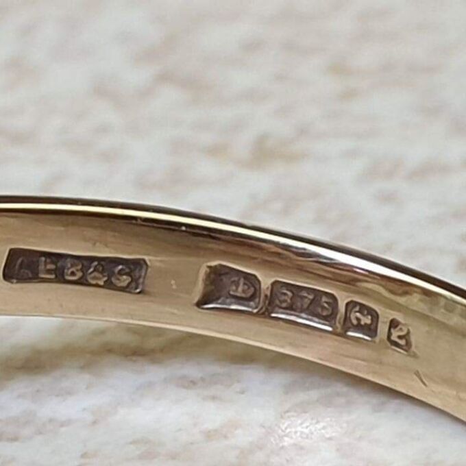 Rhodolite Garnet Cluster Ring in 9ct Gold.