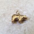 Rhino Charm Pendant in 9ct Gold