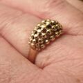 Bombe Ring in 9ct Gold, a UK O or a US 7 1/2