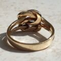 Double Knot Ring in 9ct Gold, a UK M 1/2 or a US 6 1/2