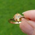Citrine Solitaire Ring in 9ct Gold.