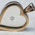 Delightful Floating Diamond Heart Pendant in 9ct Gold