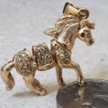 Articulated Pony Pendant in 9ct Gold