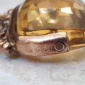 Antique Edwardian Citrine Spinning Fob in 9ct Gold