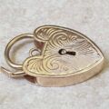 Large Engraved Padlock in 9ct Gold