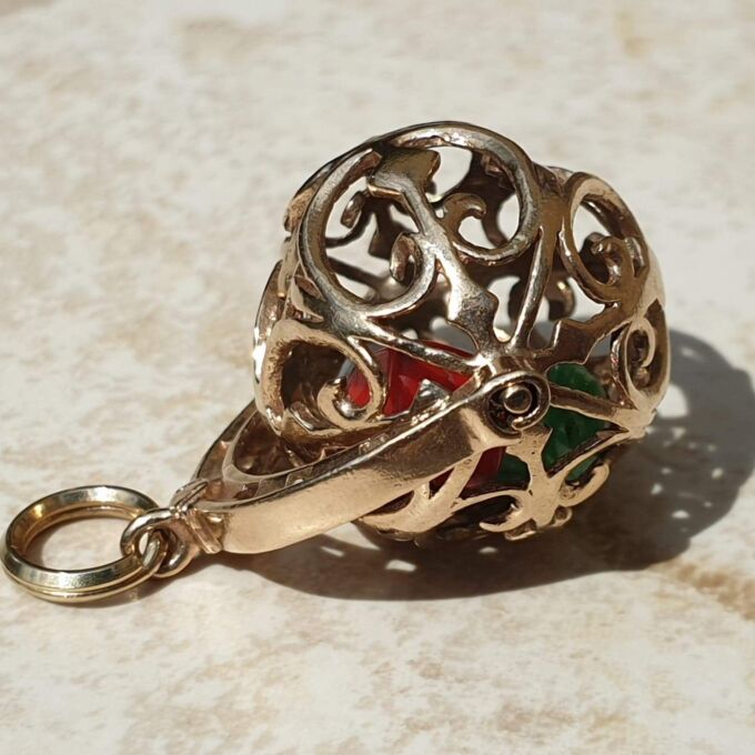 Dice Spinner Pendant in 9ct Gold