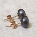 Pearl Stud Earrings in 9ct Gold, choice of three colours.