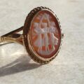 Cameo of The Three Graces, Ring is 9ct Gold, a UK P or a US 8.