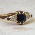 Vintage Sapphire and Diamond Ring in 18ct Gold, a UK L 1/2 or a US 6 1/4