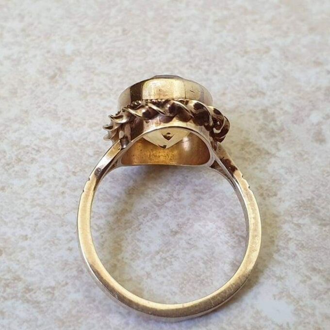 Citrine Solitaire Ring in 9ct Gold, a UK L 1/2-M or a US 6 1/4-6 1/2