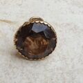 Huge England, Scotland, Wales Emblem Fob Pendant with Smoky Quartz in 9ct Gold