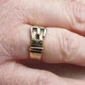 Buckle Ring in 9ct Gold,  a UK K 1/2 or a US 5 3/4.