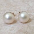 Pearl Stud Earrings in 9ct Gold, choice of three colours.