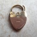 Swirl Pattern Heart Padlock in 9ct Gold