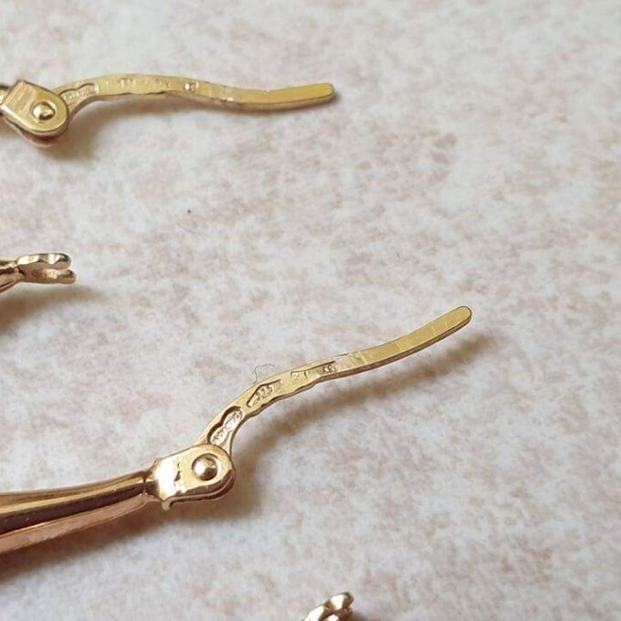 Gorgeous Chevron Creole Hoop Earrings in 9ct Gold