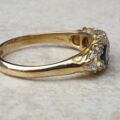Blue and White Spinel Ring in 9ct Gold,  a UK P 1/2 or a US 8