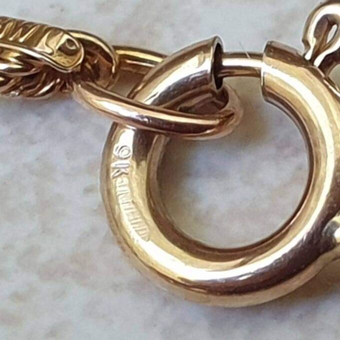 Antique Fancy Link Paperclip Chain Necklace in 9ct Gold, 18 inches.