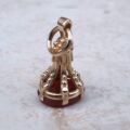 Carnelian Fob Pendant in 9ct Gold