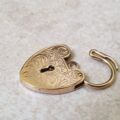 Engraved Heart Padlock in 9ct Gold