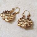 Bold Ornate Gypsy Earrings in 9ct Gold