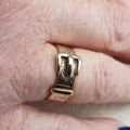 Buckle Ring in 9ct Gold,  a UK K 1/2 or a US 5 3/4.