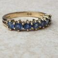 Reserved Cornflower Blue Sapphire Stacking Band,18ct Gold, a UK L 1/2 or a US 6.