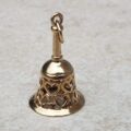Ornate Heart Patterned Ringing Bell Pendant in 9ct Gold.