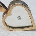 Delightful Floating Diamond Heart Pendant in 9ct Gold