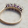 Vibrant Amethyst Stackable Ring in 9ct Gold, a UK O or a US 7 1/2.