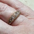 Graduating Paste Five Stone Ring in 9ct Gold,  a UK I 1/2 or a US 4 3/4.