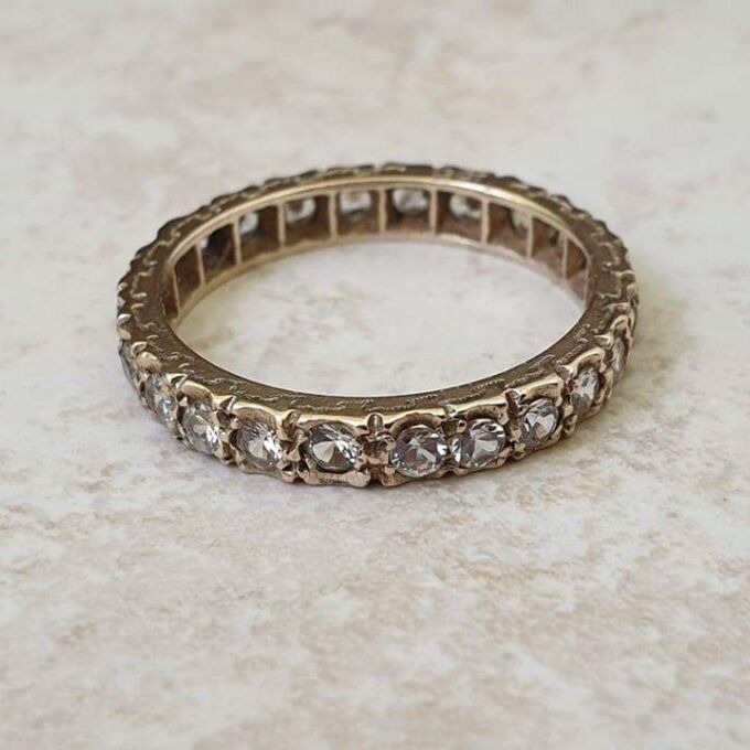 Reserved – Spinel Full Eternity Ring in 9ct Gold, a UK M or a US 6 1/2