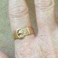 Antique Buckle Ring in 9ct Rose Gold.