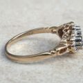 Three Stone Sapphire Ring in 9ct Gold, a UK K or a US 5 1/2